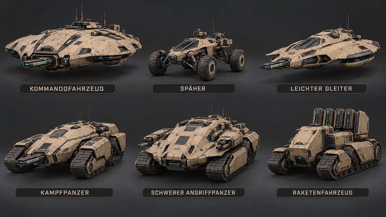 FAULTLINE M23: beschriftete Bodenfahrzeuge der Frontier