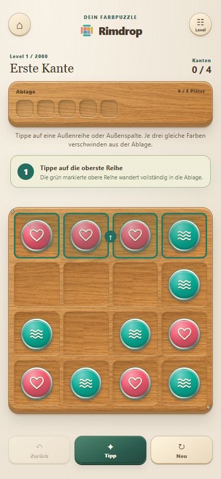 Rimdrop auf einem Smartphone